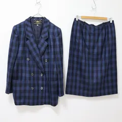 レリアン Leilian ヴィンテージ セットアップ スカートスーツ ダブル チェック [a959620n]