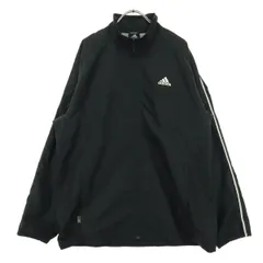 adidas アディダス ワンポイントロゴ 長袖 トラックジャケット L ブラック メンズ 古着
