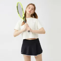 売尽しセール！】韓国系テニスウェア [ボールホルダーあり]LOVEFORTY(ラブフォーティ) レディース COURT SKIRT コート スコート スカート ウェア -ブラック(21y7mテニス)【メール便発送】(331339991)のサムネイル