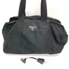 ◆PRADA◆プラダ ナイロン ハンドバッグ  トートバッグ ショルダーバッグ  ロゴプレート ネロ ブラック 黒