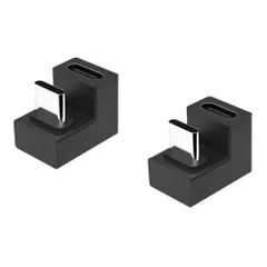 【人気商品】高速充電 USB3.1 PD充電 100W データ同期 180度角度付き 10Gbps U型 タイプc type-c U字 変換アダプタ 【2個セット】 オス アダプター メス 変換 USB USB C C コネクター 方向 スリムデザイン Typ