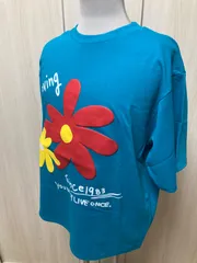 【新品】Leahmatin Tシャツ(ビッグT)  ターコイズブルー    Lサイズ
