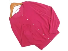 KUMIKYOKU 組曲 リネン混 カーディガン size2/ピンク ■◇ レディース