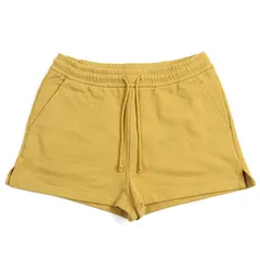 未使用品○GUCCI×THE NORTH FACE グッチ×ザ・ノースフェイス 21AW 651726 コットン100% ロゴプリント ドローストリング付き ショーツ スウェットショートパンツ イエロー M イタリア製 正規品 メンズ