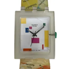 swatch(スウォッチ) 腕時計 - レディース クラブウォッチ/2001年/World2 イエロー×マルチ×白