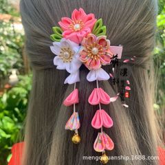 セール　新品　髪飾り　七五三　お祝い　結婚式　袴　前撮り　卒園式　卒業式　ピンク