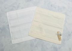 【新品・未使用】（今治タオルブランド）コンテックスワッフルボーダーゲストタオル 2色セット