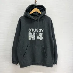 【レアデザイン】STUSSY パーカー　ロゴプリント　紺タグ　90s　M 美品 レアデザイン】STUSSY パーカー ロゴプリント 紺タグ 90s M 美品