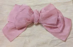 新品未使用☆シフォン生地と大きいのがポイント☆使い方色々☆オシャレに決まります☆これからのシーズンに☆リボンバレッタ☆