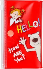 【ネコポス】 タイディ ちまちま仕分けるポーチ ココちゃん 赤 RYZ-1109 グリーティングライフ かばんの中がキレイに便利に！