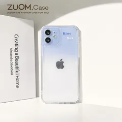 iPhone14pro/plusケース ☆耐衝撃☆シリコン☆ブルー☆グラデーション