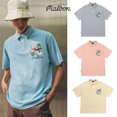 Malbon 夏の定番 Tシャツ ゴルフウェア メンズ 半袖 ポロシャツ スポーツ アウトドア 通気性 軽量 カジュアル 多用途