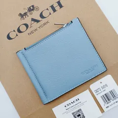 新作 COACH マネークリップ 折り財布 ジップウォレット メンズ商品