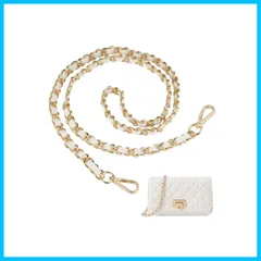 【在庫処分】[VEAGIA] ショルダースト ショルダーストラップ バッグ用 チェーンショルダーストラップ ショルダーバッグ ひも バッグ修理 交換用 持ち手ストラップ ショルダースト 単品 ラップ バッグ用 約120cm (チェーン ベージュ＋金)