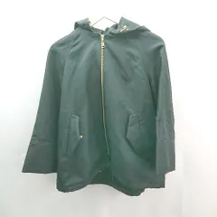◇ Unaca フード取り外し可能 しっかりした素材 カジュアル 七分袖 パーカー サイズ38 ブラック ゴールド レディース E  【1307120005786】のサムネイル