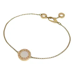 BVLGARI ブルガリ ブルガリブルガリ マザーオブパール ブレスレット 350550 K18PG 750 ピンクゴールド マザーオブパール 15cm アジャスター付 腕輪 アクセサリー レディース 送料無料 241100086147 ★