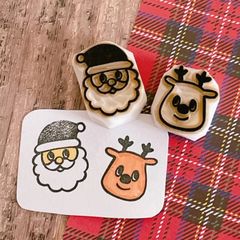 サンタ トナカイ クリスマス 消しゴムはんこセット