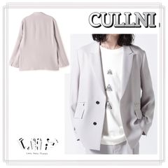 LHP CULLNI/クルニ/Double Satin Zip Pocket Tailored Jacket グレー