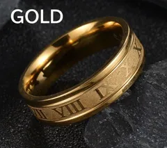 ゴールド リング ローマ数字 10号～31号  ステンレス 指輪