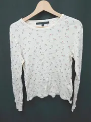 ◇ Θ MARC JACOBS マークジェイコブス 花柄 長袖 ワッフル カットソー サイズS ベージュ マルチ レディース E  【1411070016249】