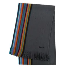 ポールスミス マフラー メリノウール100％ スレート ストライプ系 PAIL SMITH SLATE M1A-150F-J346-76 ギフト プレゼント