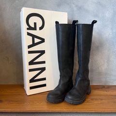 ganni Recycled Rubber Country Boot  36サイズ ガニー リサイクルラバーカントリーブーツ ブラック 黒