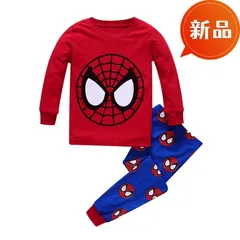 新品 スパイダーマン 長袖パジャマ 上下セット 100cm-130cm 男の子 綿 寝巻き 秋冬 ハロウィン