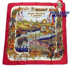 HERMES エルメス カレ 90 スカーフ GRAND CORTEGE A MOSCOU モスクワ大行進 【240005007161】