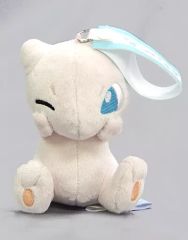 [중고] 키홀더 마스코트(캐릭터) 뮤우(양손을 뺨에/한눈 닫기) I LOVE MEW 벨트로 붙일 수 있는 엄청난 봉제인형 [포켓몬스터]