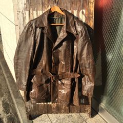 60s Vintage Leather Car Coat ビンテージ レザー カーコート 本革 レザージャケット◆US-L相当
