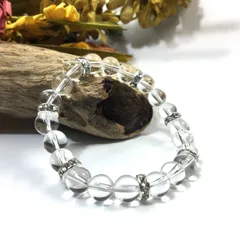 パワーストーン ブレスレット 水晶 天然石ブレス （シルバー）レディース 女性  数珠ブレス 開運 プレゼント ギフト  [9]