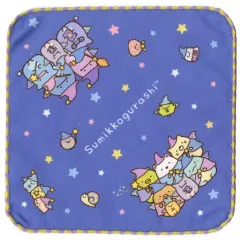 【中古】雑貨 すみっこ仲間/ブルー ハンドタオル テキスタイルコレクション 「一番くじ 映画 すみっコぐらし 青い月夜のまほうのコ」 J賞