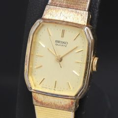 SEIKO レディース腕時計 クォーツ 稼働 ゴールド角型 オクタゴン 297