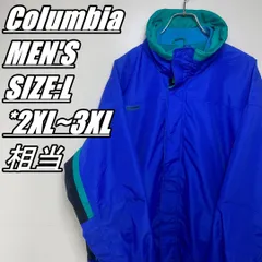 【US古着・90’s】Columbia コロンビア ナイロンジャケット Bugaboo ライナー欠品 メンズ サイズ表記L　2XL~3XL相当　ブルー×グリーン×ブラック