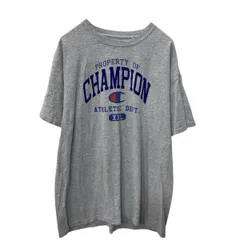 Champion 半袖 プリントTシャツ L グレー チャンピオンメキシコ製 古着卸 アメリカ仕入 a704-5528
