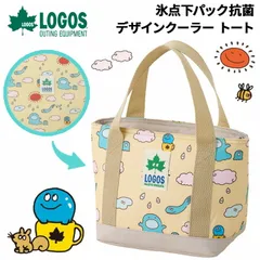 ロゴス 保冷バッグ 約4リットル 4L トートバッグ型 クーラーバッグ LOGOS 氷点下パック抗菌・デザインクーラー トート（ロゴスのえほん・水くん）用品 キャラクター 総柄 抗菌クーラー キャンプ レジャー お弁当 ランチバッグ  /81670346