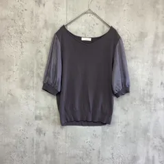 any SiS  エニィスィス　5分袖シアースリーブカットソー　グレー　レディース　2サイズ