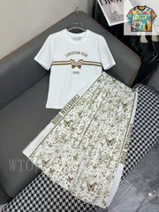 【今日WTO】Dior 25SS 新款 T シャツ＋ミニスカートセット-TU44