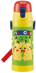 【数量限定】スケーター(Skater) 子供用 ステンレス 水筒 直飲み 480ml ポケモン ピカチュウ 子供に優しい軽量タイプ 男の子 保冷専用 ポケットモンスター 3D立体プリントwaterbottle スポーツボトル かわいい キッズ 子供 こども 水