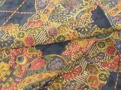 平和屋-こころ店■上質な小紋 地紋起こし 石畳文 暈し染め 着丈153cm 裄丈64cm 正絹 逸品 B-ph7035