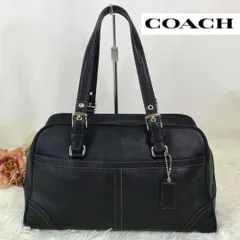 COACH　コーチ　ハンドバッグ　黒　ブラック　オールレザー　シルバー金具　品番11198
