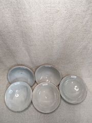 粉引豆小鉢　５枚セット　取り皿　豆皿　薬味入れ　味見皿　漬物皿　盃　酒器　ヌタ入れ　イカの塩辛等
