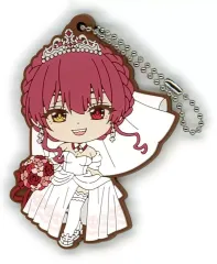 【中古】キーホルダー 宝鐘マリン ラバーチャーム 「一番くじ ホロライブ ～Wedding Dress Style～」 きゅんキャラ賞