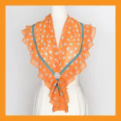 オレンジドット×エメラルドピキージョ(cr-133)／フラメンコ・ダンス・ベリーダンス・舞台衣装小物・ピキージョ・シージョ・ヒップスカーフ