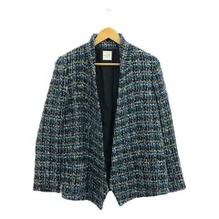 ROSEANNA / ローズアンナ | ノーカラーツイードジャケット | 36 | ブルー | レディース