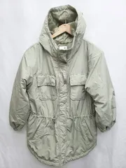 ◇ ⊇ earth music&ecology アース ミュージック＆エコロジー 中綿 長袖 ハーフ コート サイズM カーキ系 レディース P  【1408200041615】