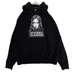 ☆5525 X-girl エックスガール HYSTERIC GLAMOUR ヒステリックグラマー コラボ グラフィック パーカー ブラック M