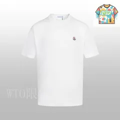 【今日WTO】MONCLER 小ロゴ ホワイト ショートスリーブ-VK59