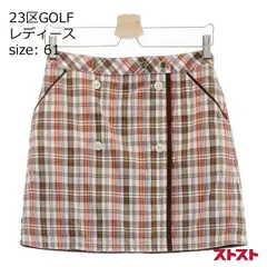 23区 SPORT スポーツ ストレッチ リバーシブルスカート チェック柄 ホワイト系 61 [240101147076] [240101147076]#