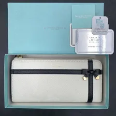 G274 サマンサタバサ プチチョイス L字 長財布 リボンラッピング ホワイト×ブラック ホワイト×ブラック 中古